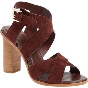 Joie Red Avery Sandals in Oxblood